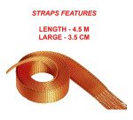 Sangle d'arrimage à cliquet avec crochets Master Lock 3211EURDAT 4,5 m x 35 mm, orange