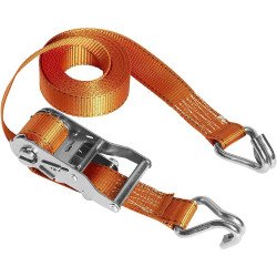 Sangle d'arrimage à cliquet avec crochets Master Lock 3211EURDAT 4,5 m x 35 mm - Orange