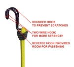 Tendeur 100 cm Master Lock TWIN WIRE™ jaune - Lot de 2