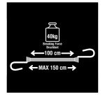 Tendeur 100 cm Master Lock TWIN WIRE™ jaune - Lot de 2