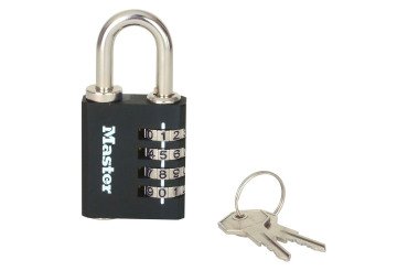 Cadenas à code et clé Master Lock 7641EURDBLK en zinc massif 40 mm