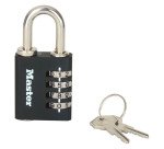 Cadenas à code et clé Master Lock 7641EURDBLK en zinc massif 40 mm