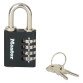 Cadenas à code et clé Master Lock 7641EURDBLK en zinc massif 40 mm