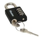 Cadenas à code et clé Master Lock 7641EURDBLK en zinc massif 40 mm