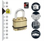 Cadenas haute sécurité Master Lock Excell® M1BEURD en acier laminé 45 mm