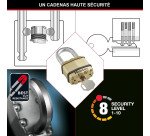 Cadenas haute sécurité Master Lock Excell® M1BEURD en acier laminé 45 mm