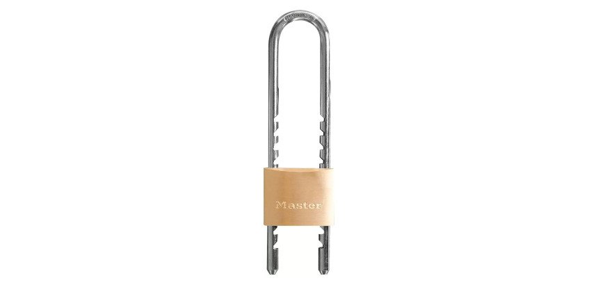 Cadenas à anse ajustable à clé Master Lock n° 1950EURDCC en laiton massif 50 mm