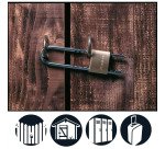 Cadenas à anse ajustable à clé Master Lock n° 1950EURDCC en laiton massif 50 mm