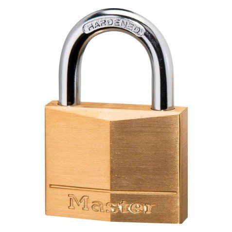 Cadenas à clé Masterlock 140EURD en laiton massif 40 mm