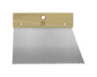 Square glue spatula 20 cm, 10 x 10 x 10 mm notch