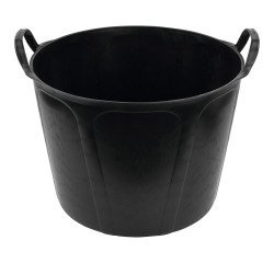 Plastic shopping cart tub 40 liters, black