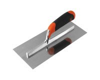 Professionele troffel RVS met handvat in tweevoudig materiaal L 28 x b 12 cm