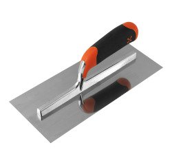 Professionele troffel RVS met handvat in tweevoudig materiaal L 28 x b 12 cm