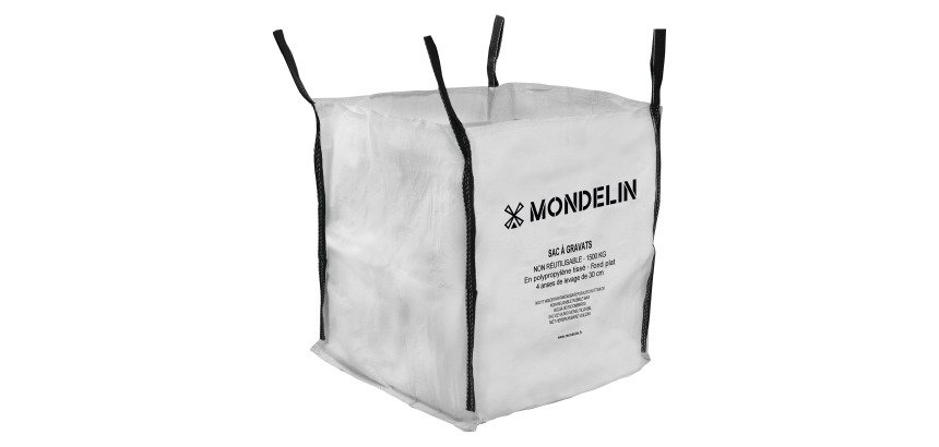 Sac à gravats 4 anses, 1500 kg, H 100 x  L 100 x P 100 cm