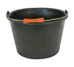 Seau évasé en plastique 16 litres avec poignée, noir