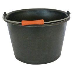 Seau évasé en plastique 16 litres avec poignée, noir