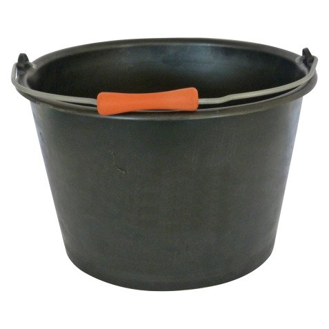 Seau évasé en plastique 16 litres avec poignée, noir