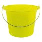 Seau de maçon plastique 11 litres, jaune fluo