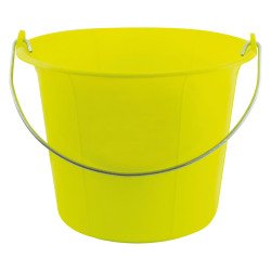 Seau de maçon plastique 11 litres, jaune fluo