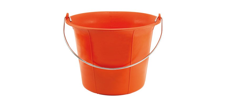 Seau de maçon plastique 11 litres, orange
