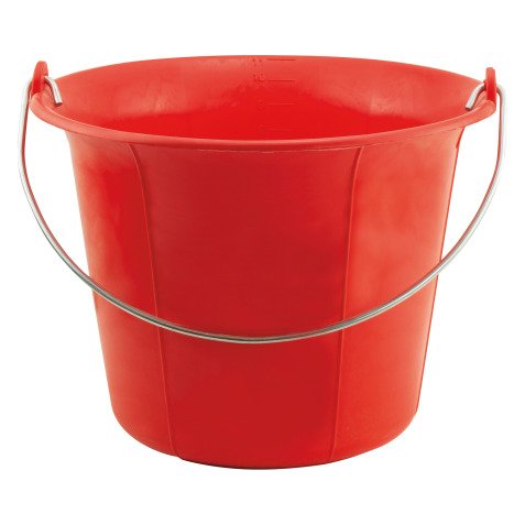 Seau de maçon plastique 11 litres - Rouge vif