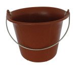 Seau de maçon à fond arrondi 11 litres, rouge
