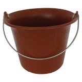 Seau de maçon à fond arrondi 11 litres, rouge