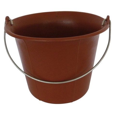 Seau de maçon à fond arrondi 11 litres, rouge