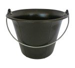 Seau de maçon à fond plat 11 litres, noir