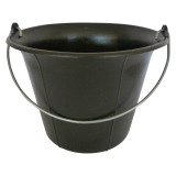 Seau de maçon à fond plat 11 litres, noir