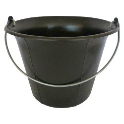 Seau de maçon à fond plat 11 litres, noir