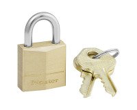 Cadenas à clé Masterlock 120EURD en laiton massif 20 mm