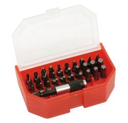 Koffer met 30 opzetstukken + bithouder