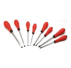 Jeu de 8 tournevis (fente + Phillips® + Pozidriv®) Mob