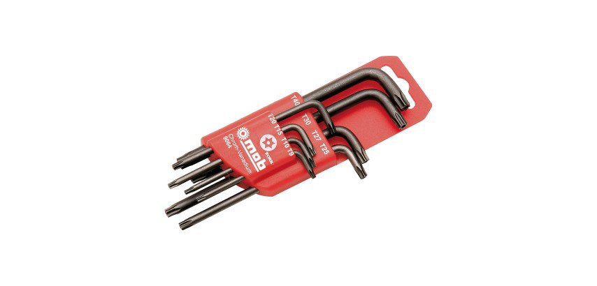 8-piece Tamper Torx CRV (Chrome-Vanadium Steel) male key set?