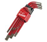 Étui de 9 clés mâles longues sphériques avec aimant Mob