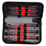 Jeu de 12 tournevis micro Mob (Fente, Phillips®, Torx®)