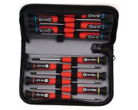 Jeu de 12 tournevis micro Mob (Fente, Phillips®, Torx®)