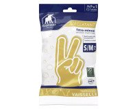 Dazzling yellow latex dishwashing gloves - Second skin, pair, size S/M