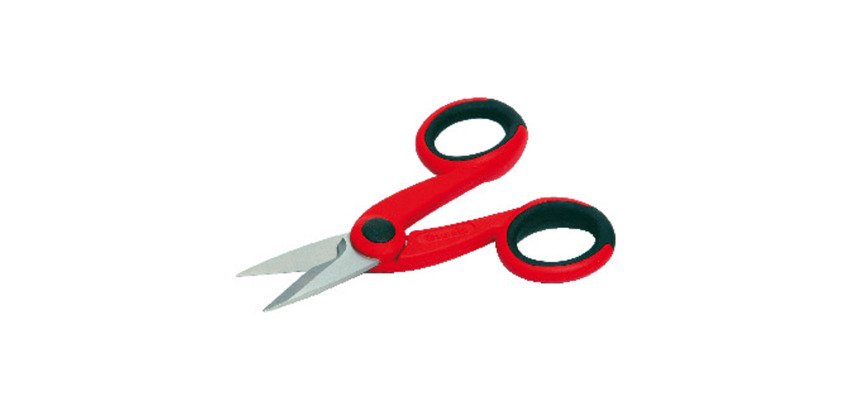 Electrician bi-material scissors