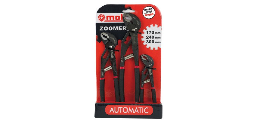 Jeu de 3 Pinces multiprises autobloquantes Zoomer Mob
