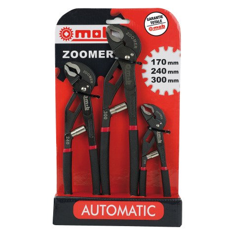 Jeu de 3 Pinces multiprises autobloquantes Zoomer Mob