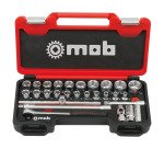 Coffret Box 1/2'' Mob - 28 pièces, 6 pans, Cliquet rond avec mousse de protection