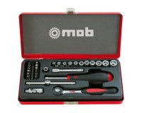 Coffret Métallique 1/4" Mob - 29 Pièces Cliquet Rond Premium
