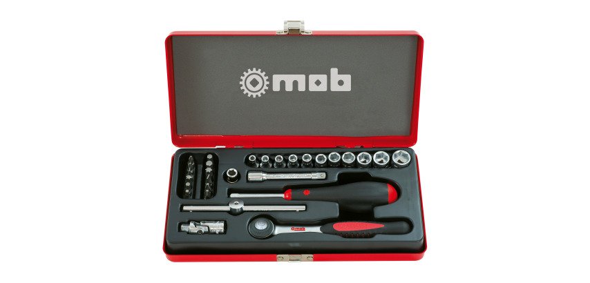 Coffret Métallique 1/4" Mob - 29 Pièces Cliquet Rond Premium