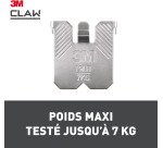 Crochet pour tableaux spécial plaque de plâtre 3M CLAW 7 kg - paquet de 2 crochets