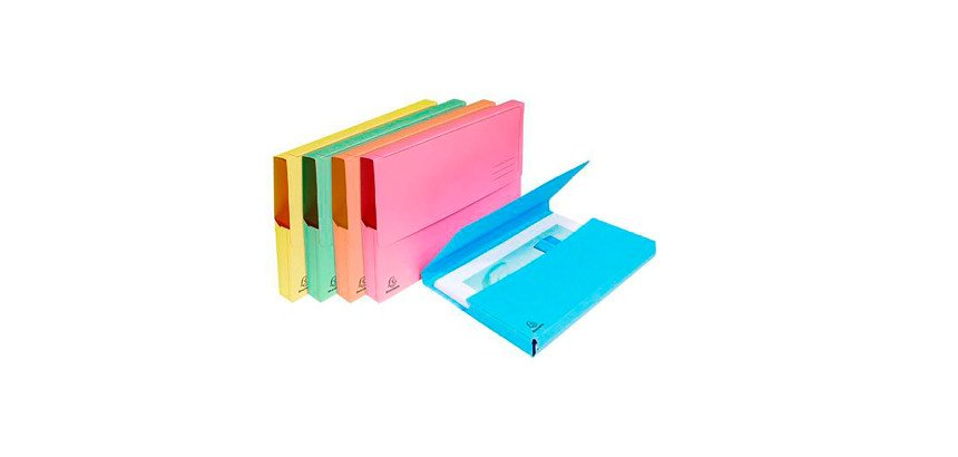 Subcarpeta canguro Exacompta 24 x 32 cm colores pastel surtidos - Pack de 25