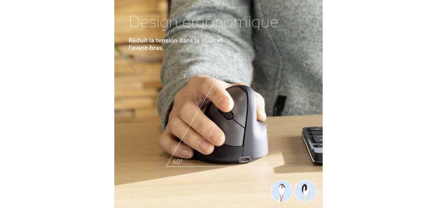 Ratón inalámbrico HE Break de R-Go Tools (para diestros)