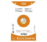 Fiche bristol 125 x 200 mm quadrillée 5 x 5 couleurs assorties perforée Exacompta - Boîte de 100