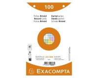 Ficha Bristol 125 x 200 mm cuadriculada 5 x 5 colores surtidos perforada Exacompta - Caja de 100